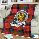 Plaid Blanket Nicolson Ancient Clan Badge Tartan Blanket Scottish Blue Plaid Throw Blanket Tartan Plaid Fleece Blanket, tartan blanket, plaid blanket, red plaid blanket, buffalo plaid blanket, green plaid blanket, plaid fleece blanket, blue plaid blanket, red tartan blanket, tartan plaid blanket, black and white plaid blanket, , christmas plaid blanket, orange plaid blanket, tartan plaid throw blanket, pink plaid blanket, brown plaid blanket, buffalo check blanket