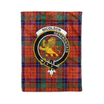 Plaid Blanket Nicolson Ancient Clan Crest Badge Tartan Blanket Scottish Green Plaid Throw Blanket Tartan Plaid Fleece Blanket