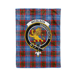Plaid Blanket Nicolson Clan Crest Badge Tartan Blanket Scottish Green Plaid Throw Blanket Tartan Plaid Fleece Blanket