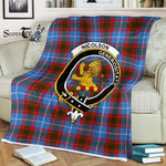 Plaid Blanket Nicolson Clan Crest Badge Tartan Blanket Scottish Green Plaid Throw Blanket Tartan Plaid Fleece Blanket