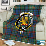 Plaid Blanket Nicolson Hunting Ancient Clan Crest Badge Tartan Blanket Scottish Green Plaid Throw Blanket - Scotstee Shop