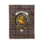 Plaid Blanket Nicolson Hunting Weathered Clan Crest Badge Tartan Blanket Scottish Green Plaid Throw Blanket - Scotstee Shop