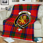 Plaid Blanket Nicolson Modern Clan Crest Badge Tartan Blanket Scottish Green Plaid Throw Blanket Tartan Plaid Fleece Blanket