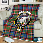 Plaid Blanket Norvel Clan Crest Badge Tartan Blanket Scottish Green Plaid Throw Blanket Tartan Plaid Fleece Blanket