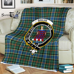 Plaid Blanket Ogilvie Hunting Ancient Clan Crest Badge Tartan Blanket Scottish Plaid Throw Blanket - Scotstee Shop