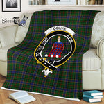 Plaid Blanket Ogilvie Hunting Clan Crest Badge Tartan Blanket Scottish Plaid Throw Blanket Tartan Plaid Fleece Blanket