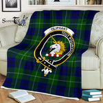 Plaid Blanket Oliphant Modern Clan Crest Badge Tartan Blanket Scottish Plaid Throw Blanket Tartan Plaid Fleece Blanket