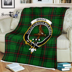 Plaid Blanket Orrock Clan Crest Badge Tartan Blanket Scottish Plaid Throw Blanket Tartan Plaid Fleece Blanket