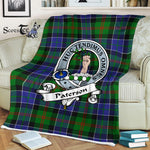 Plaid Blanket Paterson Ancient Clan Badge Tartan Blanket Scottish Plaid Throw Blanket Tartan Plaid Fleece Blanket, tartan blanket, plaid blanket, red plaid blanket, buffalo plaid blanket, green plaid blanket, plaid fleece blanket, blue plaid blanket, red tartan blanket, tartan plaid blanket, black and white plaid blanket, , christmas plaid blanket, orange plaid blanket, tartan plaid throw blanket, pink plaid blanket, brown plaid blanket, buffalo check blanket