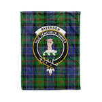 Plaid Blanket Paterson Ancient Clan Crest Badge Tartan Blanket Scottish Plaid Throw Blanket Tartan Plaid Fleece Blanket