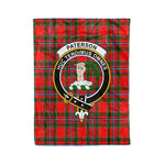Plaid Blanket Paterson Clan Crest Badge Tartan Blanket Scottish Plaid Throw Blanket Tartan Plaid Fleece Blanket