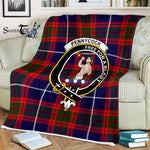 Plaid Blanket Pennycook Clan Crest Badge Tartan Blanket Scottish Plaid Throw Blanket Tartan Plaid Fleece Blanket