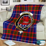 Plaid Blanket Pentland Clan Crest Badge Tartan Blanket Scottish Plaid Throw Blanket Tartan Plaid Fleece Blanket