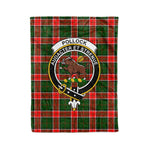 Plaid Blanket Pollock Clan Crest Badge Tartan Blanket Scottish Plaid Throw Blanket Tartan Plaid Fleece Blanket