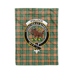 Plaid Blanket Pollock Hunting Clan Crest Badge Tartan Blanket Scottish Plaid Throw Blanket Tartan Plaid Fleece Blanket