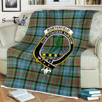 Plaid Blanket Porterfield Clan Crest Badge Tartan Blanket Scottish Plaid Throw Blanket Tartan Plaid Fleece Blanket