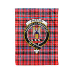 Plaid Blanket Preston Clan Crest Badge Tartan Blanket Scottish Plaid Throw Blanket Tartan Plaid Fleece Blanket