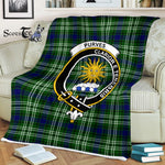Plaid Blanket Purves Clan Crest Badge Tartan Blanket Scottish Plaid Throw Blanket Tartan Plaid Fleece Blanket