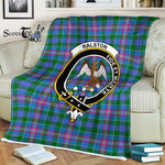 Plaid Blanket Ralston Clan Crest Badge Tartan Blanket Scottish Plaid Throw Blanket Tartan Plaid Fleece Blanket