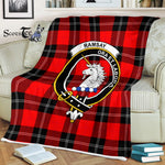 Plaid Blanket Ramsay Modern Clan Crest Badge Tartan Blanket Scottish Plaid Throw Blanket Tartan Plaid Fleece Blanket
