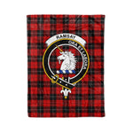 Plaid Blanket Ramsay Red Clan Crest Badge Tartan Blanket Scottish Plaid Throw Blanket Tartan Plaid Fleece Blanket