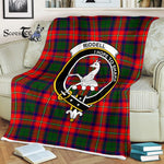 Plaid Blanket Riddell Clan Crest Badge Tartan Blanket Scottish Plaid Throw Blanket Tartan Plaid Fleece Blanket