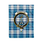 Plaid Blanket Roberton Clan Crest Badge Tartan Blanket Scottish Plaid Throw Blanket Tartan Plaid Fleece Blanket