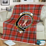 Plaid Blanket Robertson Weathered Clan Crest Badge Tartan Blanket Scottish Plaid Throw Blanket Tartan Plaid Fleece Blanket