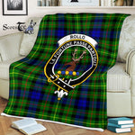 Plaid Blanket Rollo Clan Crest Badge Tartan Blanket Scottish Plaid Throw Blanket Tartan Plaid Fleece Blanket