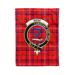Plaid Blanket Rose Clan Crest Badge Tartan Blanket Scottish Plaid Throw Blanket Tartan Plaid Fleece Blanket