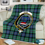 Plaid Blanket Rose Hunting Ancient Clan Crest Badge Tartan Blanket Scottish Plaid Throw Blanket Tartan Plaid Fleece Blanket