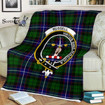 Plaid Blanket Russell Clan Crest Badge Tartan Blanket Scottish Plaid Throw Blanket Tartan Plaid Fleece Blanket