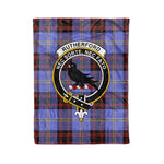 Plaid Blanket Rutherford Clan Crest Badge Tartan Blanket Scottish Plaid Throw Blanket Tartan Plaid Fleece Blanket