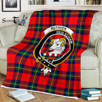 Plaid Blanket Ruthven Clan Crest Badge Tartan Blanket Scottish Plaid Throw Blanket Tartan Plaid Fleece Blanket
