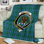Plaid Blanket Sandilands Ancient Clan Crest Badge Tartan Blanket Scottish Plaid Throw Blanket Tartan Plaid Fleece Blanket