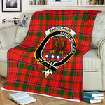 Plaid Blanket Sandilands Clan Crest Badge Tartan Blanket Scottish Plaid Throw Blanket Tartan Plaid Fleece Blanket