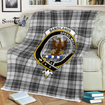 Plaid Blanket Sandilands Grey Clan Crest Badge Tartan Blanket Scottish Plaid Throw Blanket Tartan Plaid Fleece Blanket