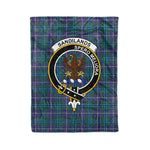 Plaid Blanket Sandilands Modern Clan Crest Badge Tartan Blanket Scottish Plaid Throw Blanket Tartan Plaid Fleece Blanket