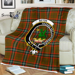 Plaid Blanket Seton Hunting Modern Clan Crest Badge Tartan Blanket Scottish Plaid Throw Blanket Tartan Plaid Fleece Blanket