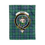 Plaid Blanket Shaw Of Sauchie Ancient Clan Crest Badge Tartan Blanket Scottish Plaid Throw Blanket - Scotstee Shop