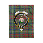 Plaid Blanket Shaw Of Sauchie Green Modern Clan Crest Badge Tartan Blanket Scottish Plaid Throw Blanket - Scotstee Shop