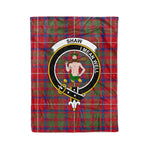 Plaid Blanket Shaw Of Sauchie Red Modern Clan Crest Badge Tartan Blanket Scottish Plaid Throw Blanket - Scotstee Shop