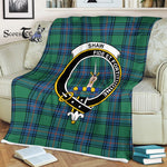 Plaid Blanket Shaw Of Tordarroch Ancient Clan Crest Badge Tartan Blanket Scottish Plaid Throw Blanket - Scotstee Shop
