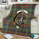 Plaid Blanket Shaw Of Tordarroch Green Modern Clan Crest Badge Tartan Blanket Scottish Plaid Throw Blanket - Scotstee Shop