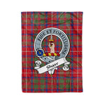 Plaid Blanket Shaw Of Tordarroch Red Modern Clan Badge Tartan Blanket Scottish Plaid Throw Blanket - Scotstee Shop