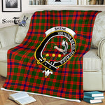 Plaid Blanket Skene Clan Crest Badge Tartan Blanket Scottish Plaid Throw Blanket Tartan Plaid Fleece Blanket