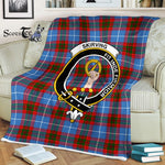 Plaid Blanket Skirving Clan Crest Badge Tartan Blanket Scottish Plaid Throw Blanket Tartan Plaid Fleece Blanket