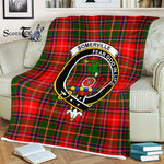 Plaid Blanket Somerville Clan Crest Badge Tartan Blanket Scottish Plaid Throw Blanket Tartan Plaid Fleece Blanket