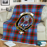 Plaid Blanket Spalding Clan Crest Badge Tartan Blanket Scottish Plaid Throw Blanket Tartan Plaid Fleece Blanket