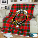 Plaid Blanket Spens Clan Crest Badge Tartan Blanket Scottish Plaid Throw Blanket Tartan Plaid Fleece Blanket